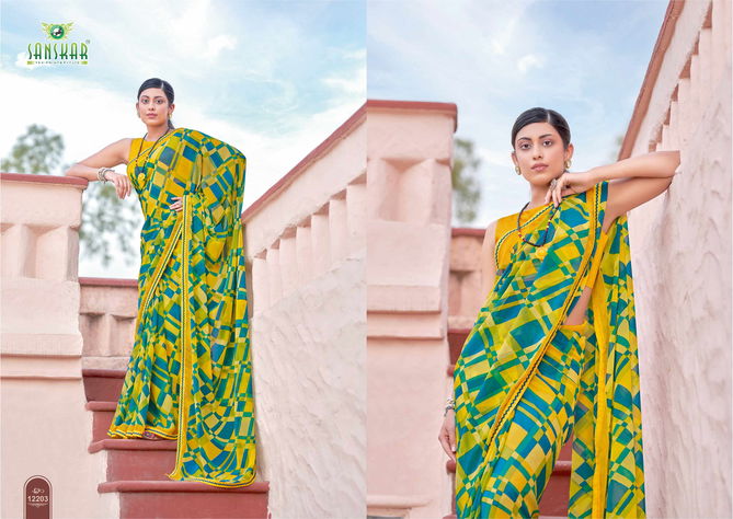 Sanskar Signature 15 Printed Regular Wear Georgette Latest Saree Collection